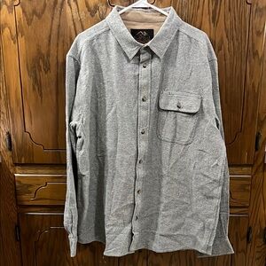 Rugged Canyon Gray Button-Up Shirt